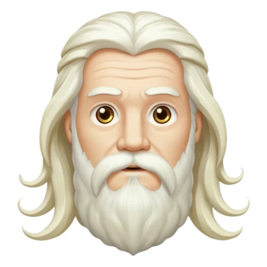 GOD OF WAR Zeus with white eyes white long hair and long white beard  sticker