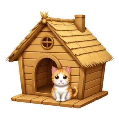 Cat hut sticker