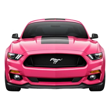 Ford Mustang with center black strip design and in written 309 and in front real pnky sticker