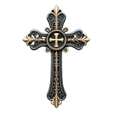 Dark Fantasy dark gothic cross sticker