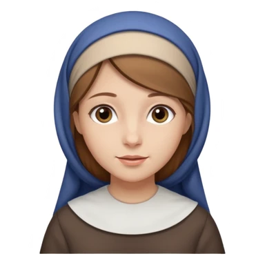 young modest jewish girl head covering sticker