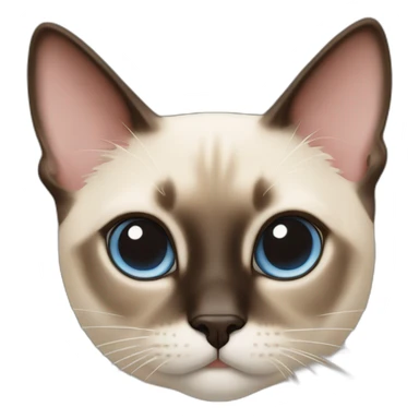 Siamese cat blowing a kiss sticker