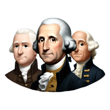 Show me a picture of the founding fathers  sticker