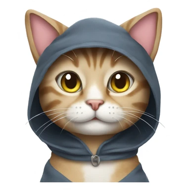 Cat wearing cat costume sticker