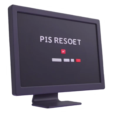 Computer screen with password field and reset button sticker