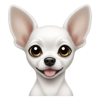 white chihuahua with black ears girl puppu sticker