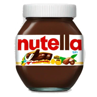 a opened jar of nutella sticker