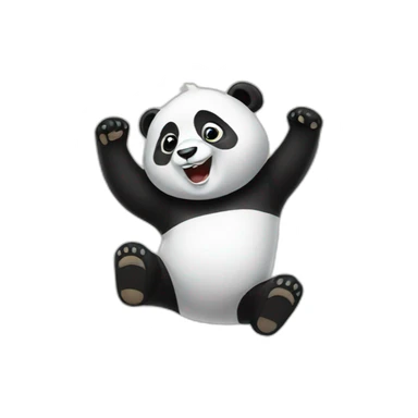 panda tumbling sticker