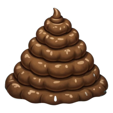 poop floating in water on the ground sticker