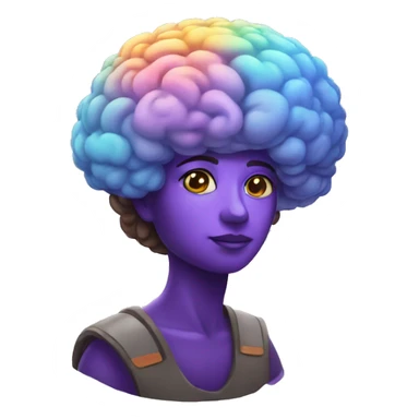 artist with palette, galaxy brain sticker