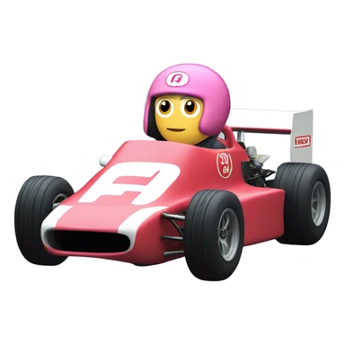 f1 racing car with Kirby eyes front view  sticker