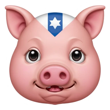 israeli pig with israel flags everywhere crying sticker