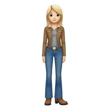 Lasagna person wear bootcut jeans and boots sticker
