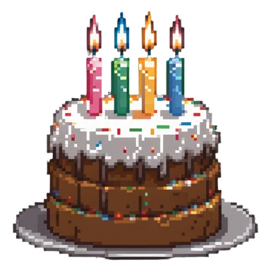 birthday cake with candles sticker
