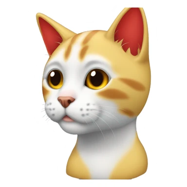 Gato color amarillo azul y rojo gato sentado, mascota gato, banera de colombia  sticker