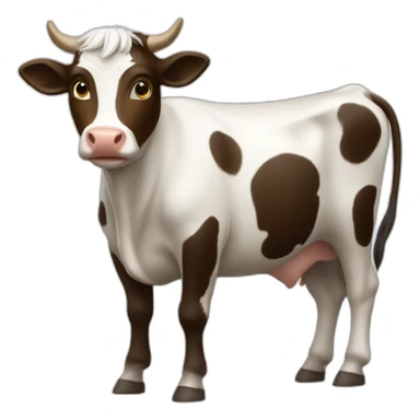 Chat sur une vache sticker