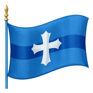 A blue flag with white Nordic cross  sticker