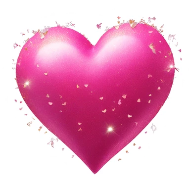Exploding heart with sparkles and glitter and pink butterflies  sticker