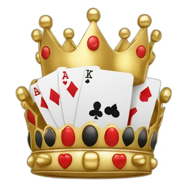 Poker king no background yellow gold crown sticker