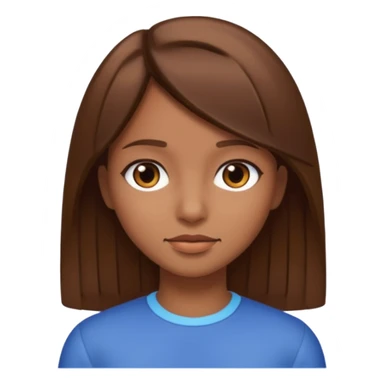 Sou uma rapariga,  morena, cabelo liso, castanho, comprido ,baixa  sticker