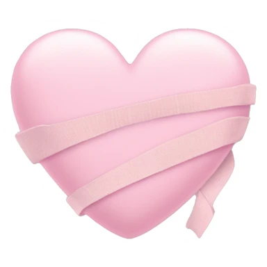 pastel pink heart with bandag sticker