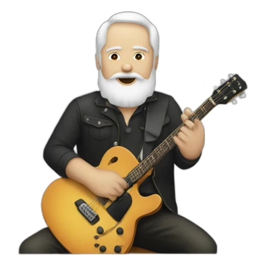 Guitarist with short white beard sticker