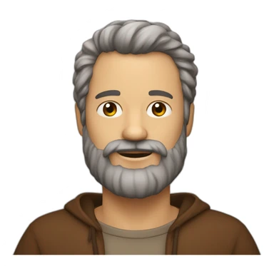 un chauve avec une barbe marron sticker