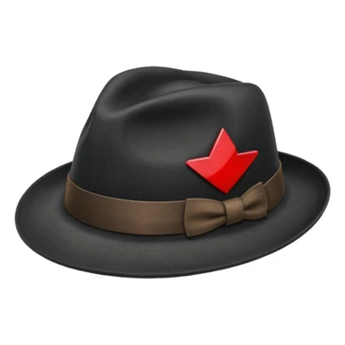 a fedora with a red cancel sign over it sticker