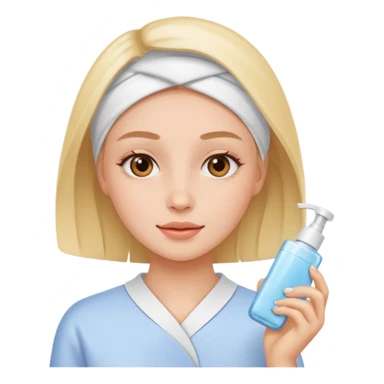 Una ragazza che fa skincare  sticker