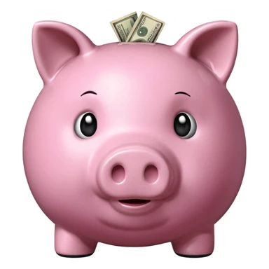 money in a piggy bank sticker
