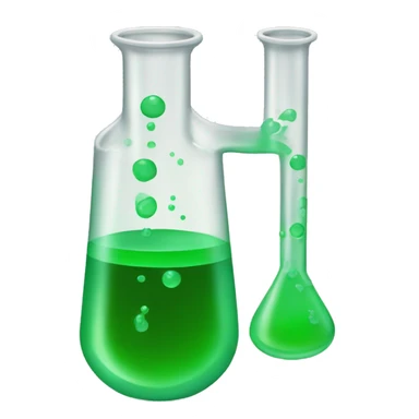 beaker with GREEN fluid without face sticker