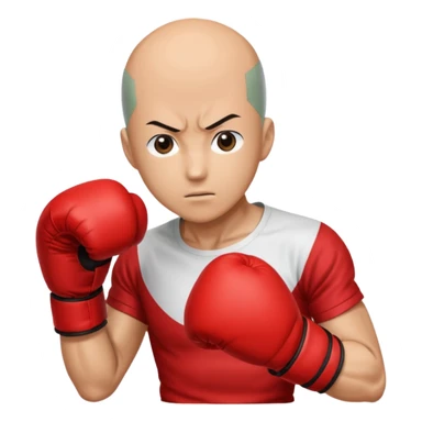 Saitama red hand punch with a boxing glove sticker