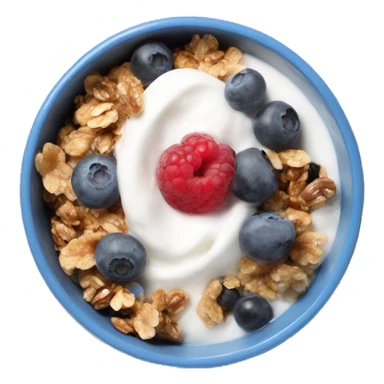 greek yogurt bowl with blueberries and granola sticker