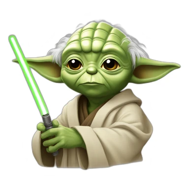 Yoda qui frappe quelqu'un sticker