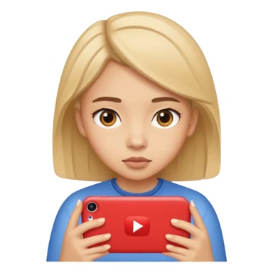 girl watching youtube sticker