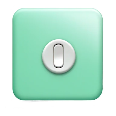 Create a modern toggle switch in the 'on' position. The switch should be a rounded rectangle or pill shape with very rounded corners. The background color should be a bright mint green (#00FF9D or similar). The toggle circle/knob should be pure white and positioned on the right side to indicate the 'on' state. The overall shape should have soft edges and a subtle shadow. The dimensions should be roughly 2:1 (width to height ratio). Make sure the circle/knob fits perfectly within the height of the pill shape with a small margin on all sides. The style should be clean and minimal with no additional details or textures sticker