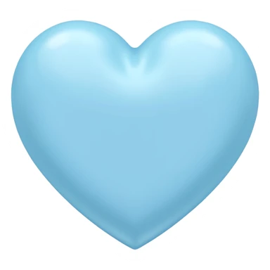 Pastel blue heart 3D sticker