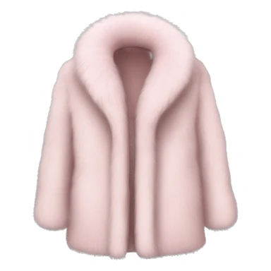 Pale pink fur coat sticker