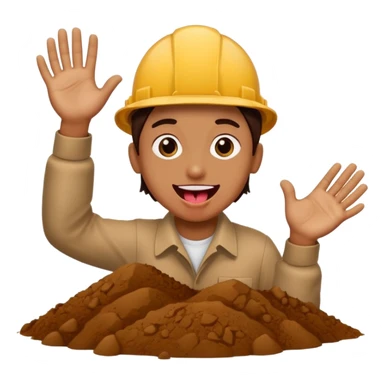 Person with tongue out and putting they’re hands out like they’re digging something sticker