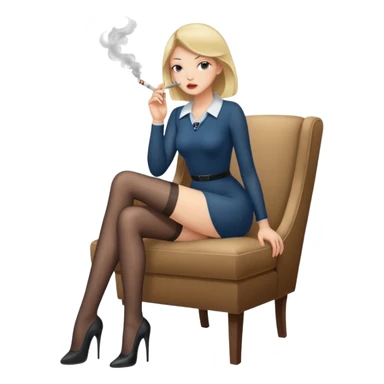 Pantyhosed smoking sticker