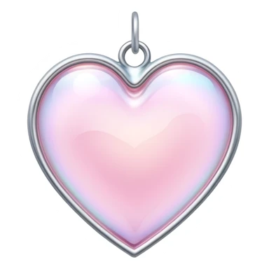 Iridescent pastel pink heart-shaped rosy pearly suncatcher  sticker