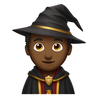 wizard wearing gryffindor robes sticker