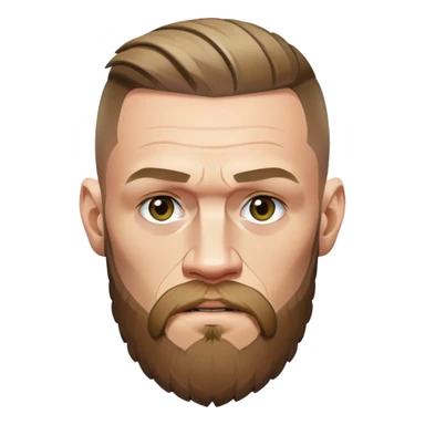 Conor McGregor UFC fighter with beard sticker