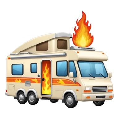 Class A motorhome. Add a fire and a tent sticker