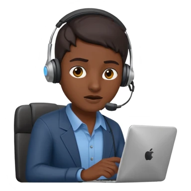 mean looking phone scammer in sketchy call center from pakistan ] sticker