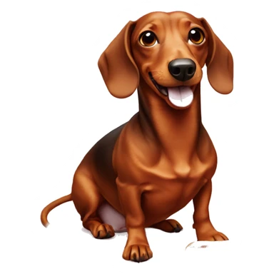 Dachshund with hot dog sticker