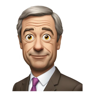 Nigel Farage side profile pog expression sticker
