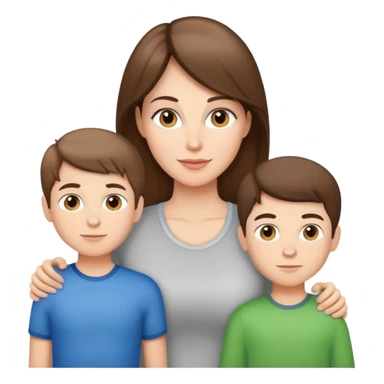 Light brunette beautiful fit mom with 3 sons sticker