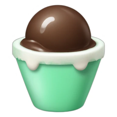 Mint chocolate triple ball ice cream  sticker