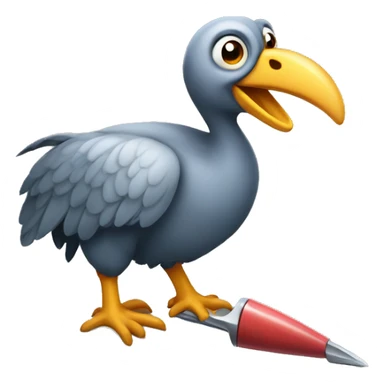 Dodo bird with a tool sticker